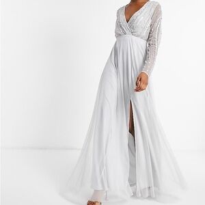 Elegant Gray Sequin Dress ASOS NWT